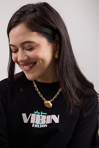 Gold Plated Brass Shell Pendant Necklace by SUCRA