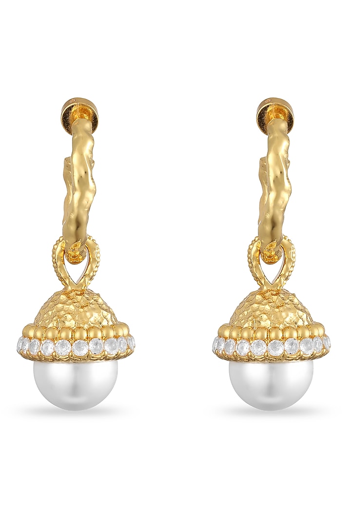 Gold Plated Brush-Shaped Drop Earrings by SUCRA at Pernia's Pop Up Shop
