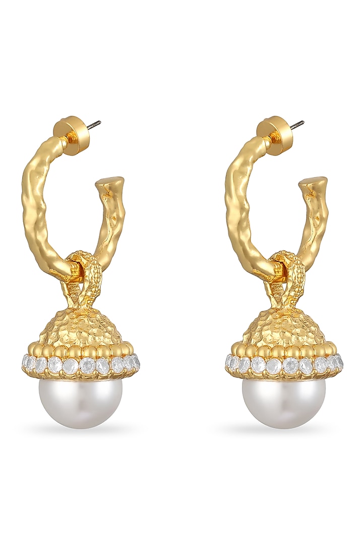 Gold Plated Brush-Shaped Drop Earrings by SUCRA at Pernia's Pop Up Shop