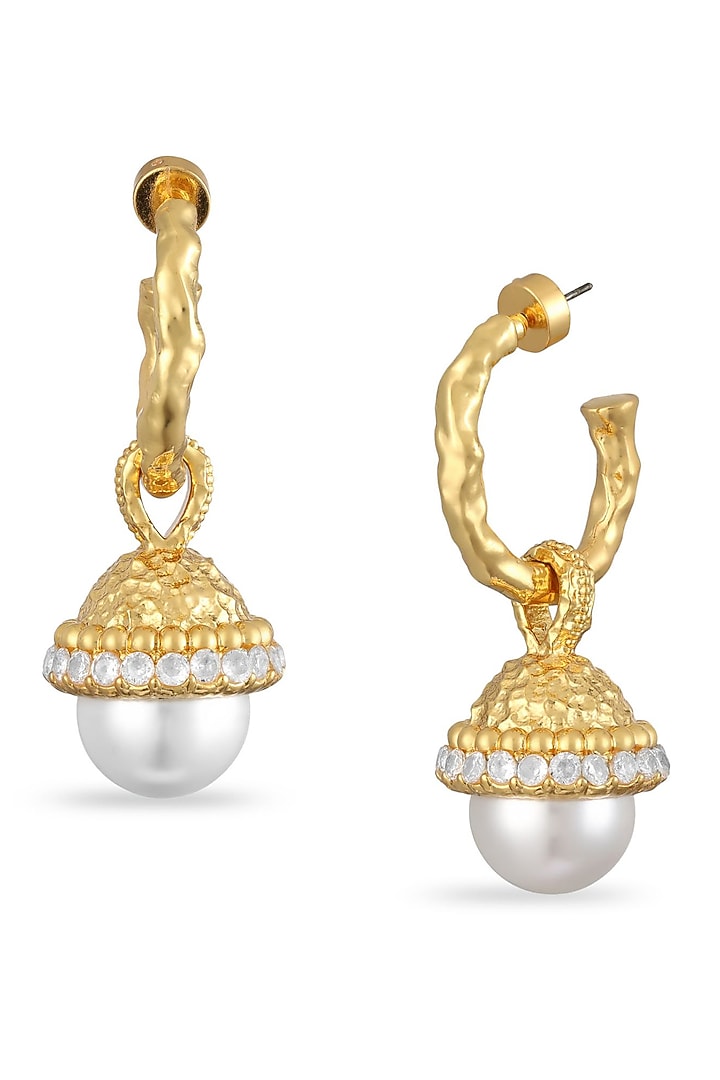 Gold Plated Brush-Shaped Drop Earrings by SUCRA at Pernia's Pop Up Shop