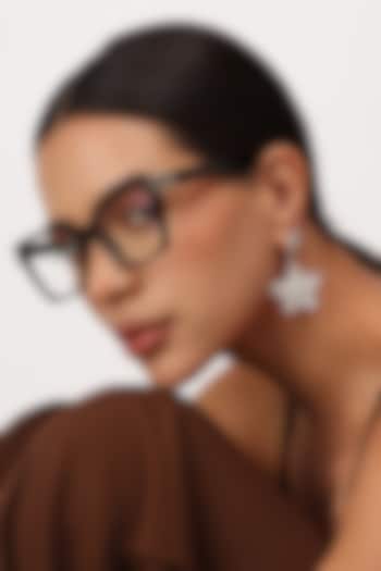 Micron Silver Finish Molten Textured Drop Earrings by SUCRA at Pernia's Pop Up Shop