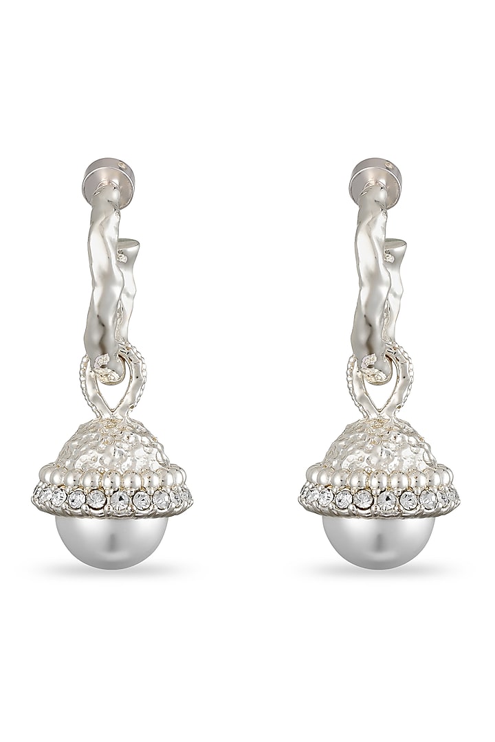Micron Silver Finish Bell-Shaped Drop Earrings by SUCRA at Pernia's Pop Up Shop