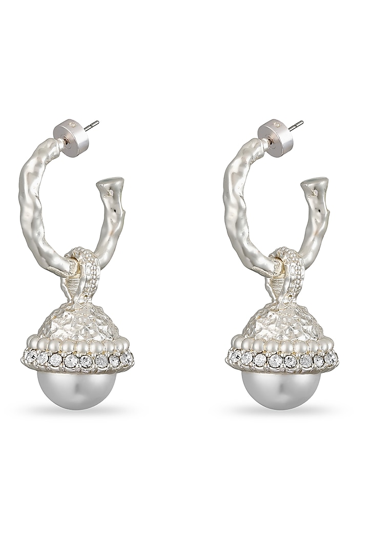 Micron Silver Finish Bell-Shaped Drop Earrings by SUCRA at Pernia's Pop Up Shop