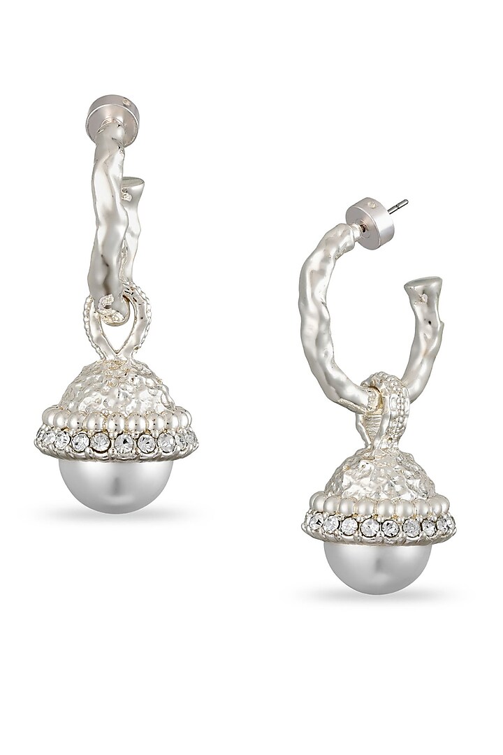 Micron Silver Finish Bell-Shaped Drop Earrings by SUCRA at Pernia's Pop Up Shop