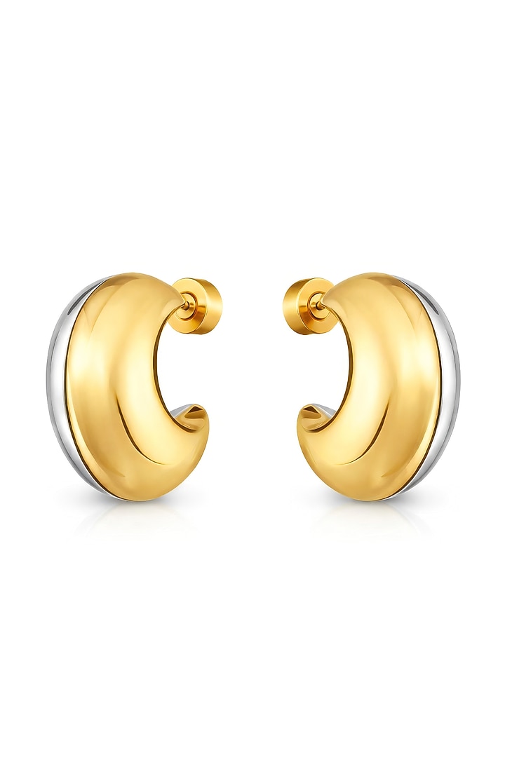 Gold Plated Brass Hoop Earrings by SUCRA at Pernia's Pop Up Shop