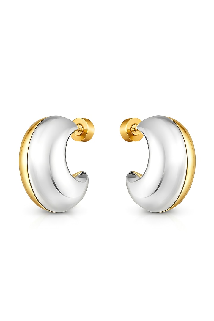 Gold Plated Brass Hoop Earrings by SUCRA at Pernia's Pop Up Shop