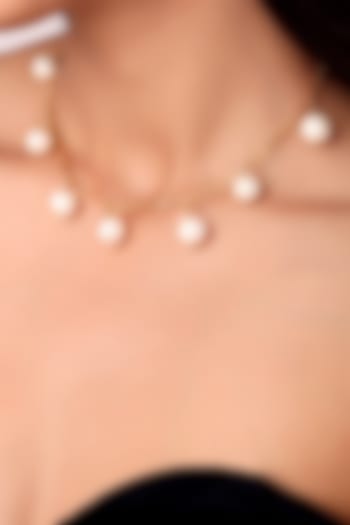 Gold Plated Freshwater Pearl Layered Necklace by SUCRA at Pernia's Pop Up Shop