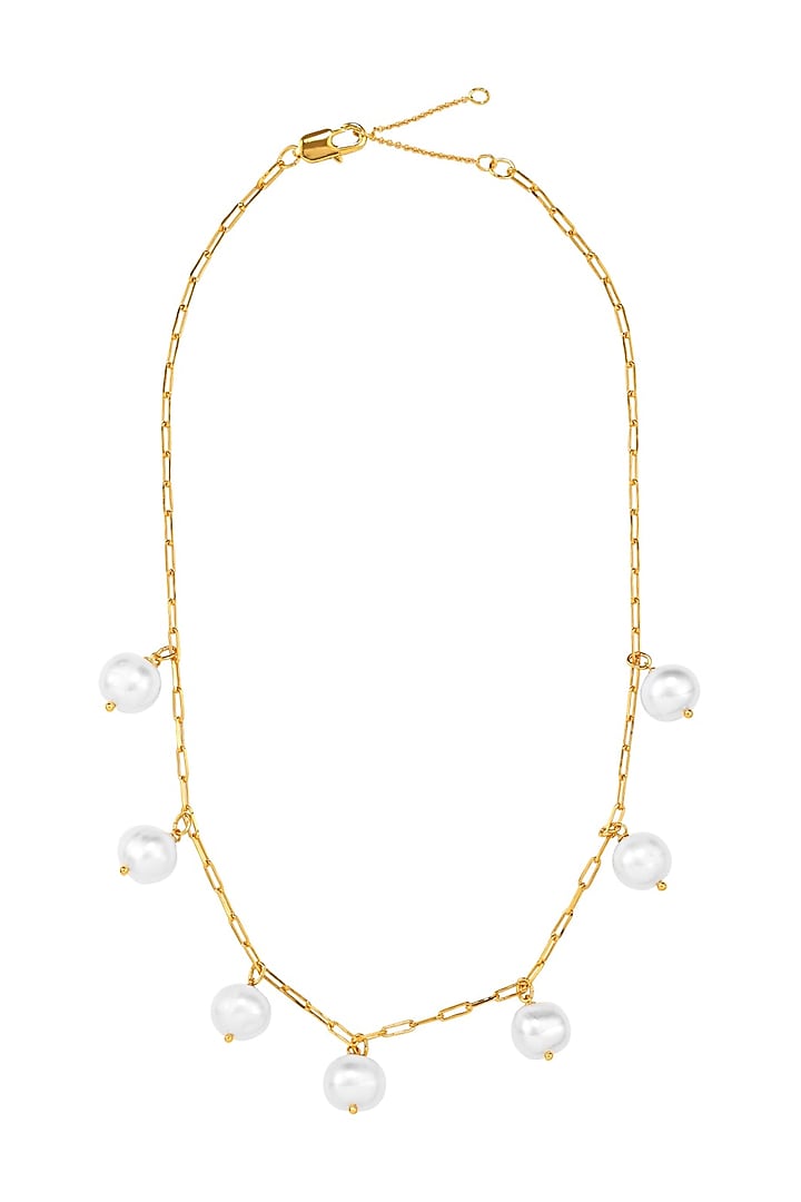 Gold Plated Freshwater Pearl Layered Necklace by SUCRA at Pernia's Pop Up Shop