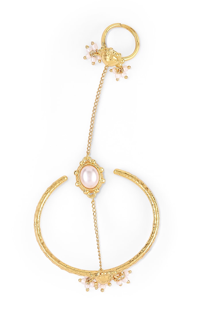 Gold Plated Freshwater Pearl Adjustable Hand Harness by SUCRA at Pernia's Pop Up Shop