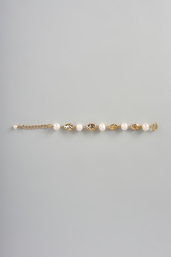 Gold Plated Freshwater Pearl Bracelet by SUCRA at Pernia's Pop Up Shop