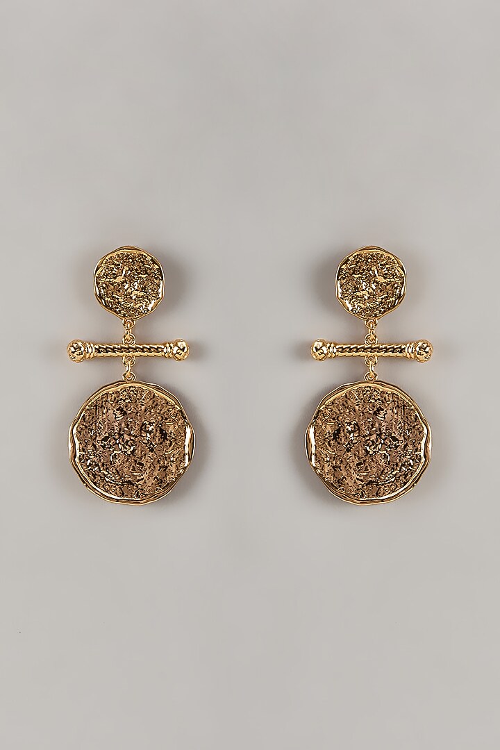 Gold Plated Bar-Link Dangler Earrings by SUCRA at Pernia's Pop Up Shop