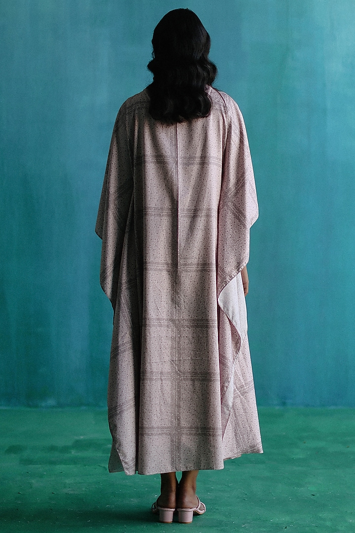 Pink Poly Printed Cowl Kaftan by Sufna by Vanshika Gupta at Pernia's Pop Up Shop