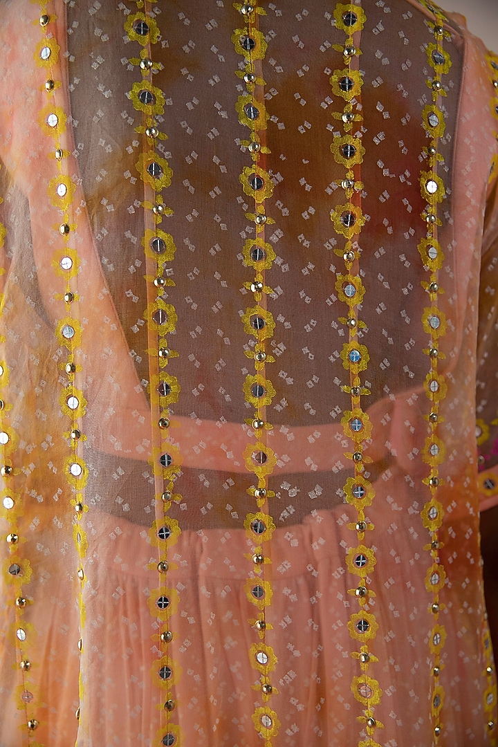 Pink & Orange Printed Jacket Set by Surbhi Gupta at Pernia's Pop Up Shop