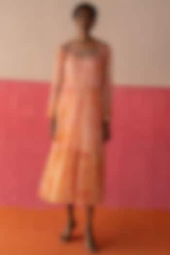 Pink & Orange Printed Tunic by Surbhi Gupta at Pernia's Pop Up Shop