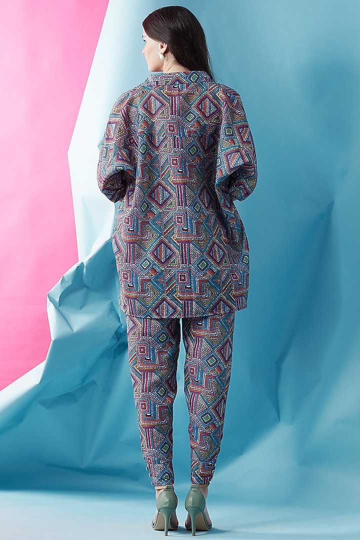 Multi-Colored Printed Pant Set by Surabhi Gandhi at Pernia's Pop Up Shop