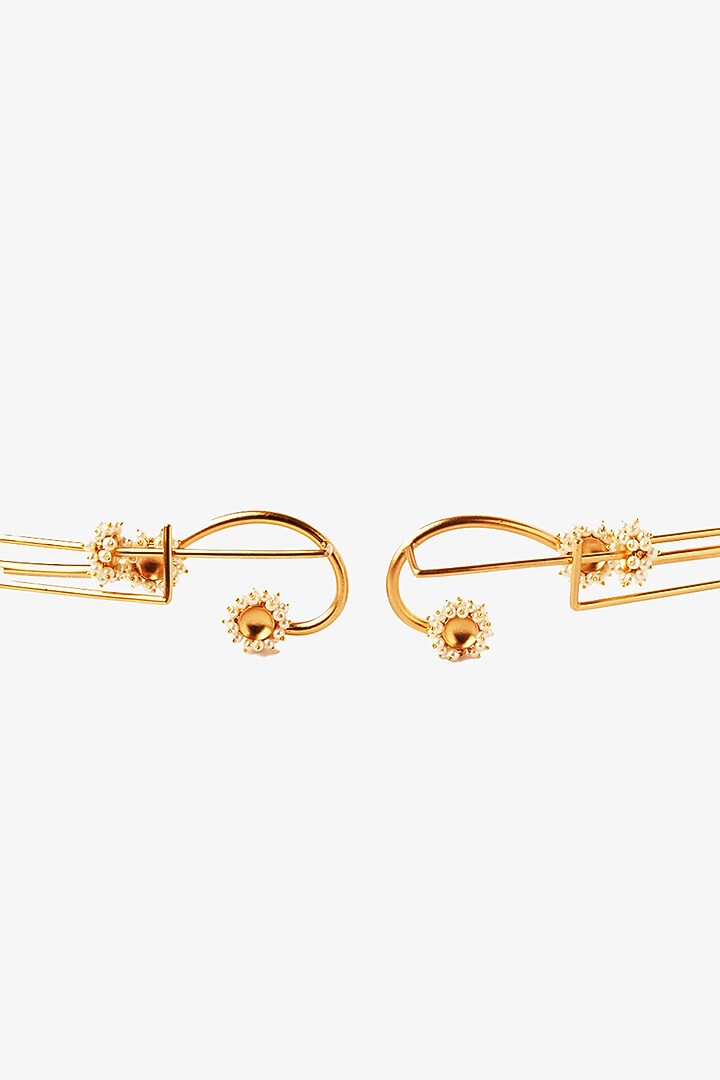 Gold Finish Pearl 3D Belt by Suhani Pittie at Pernia's Pop Up Shop