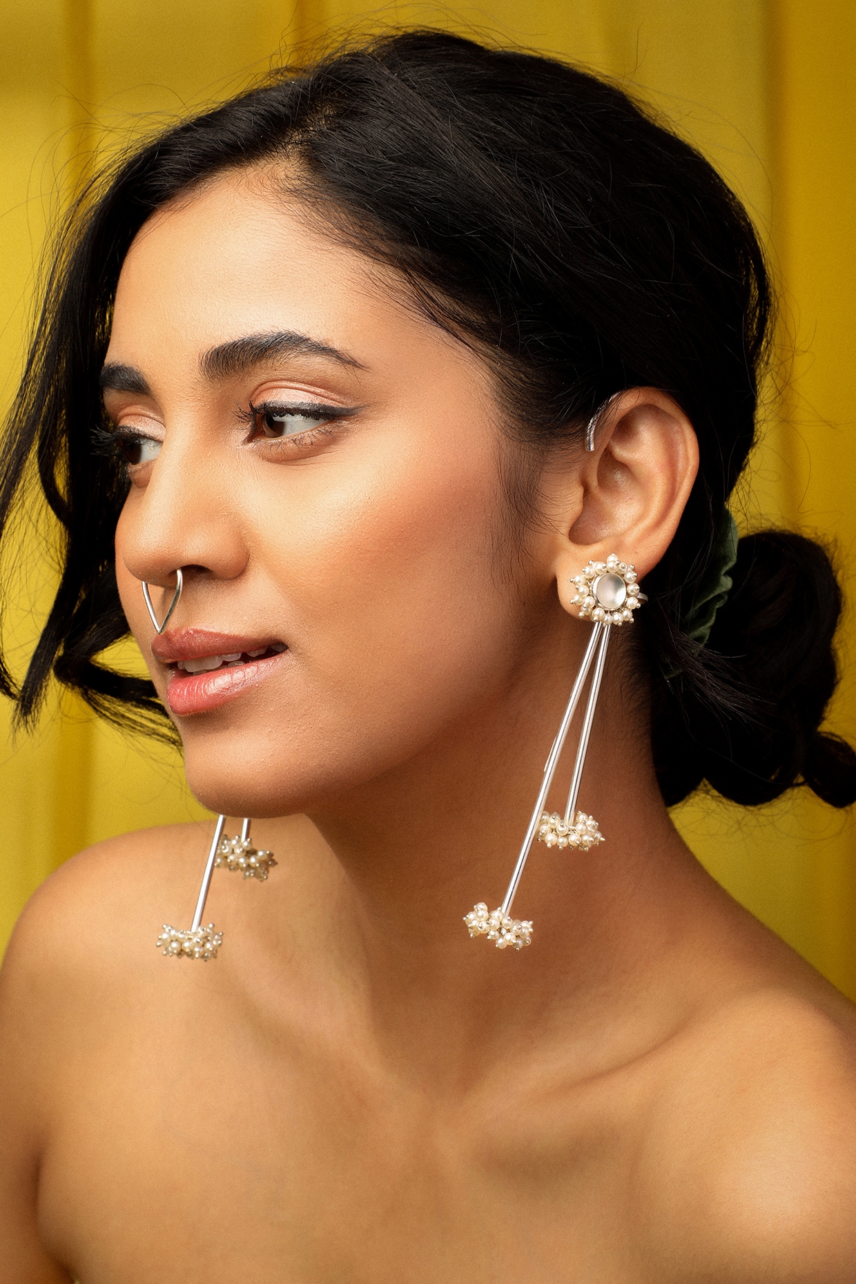 Buy Vembley Fashionable Hanging Cross With Chain Stud Cum Ear Cuff Earrings  Alloy Cuff Earring Online at Best Prices in India - JioMart.