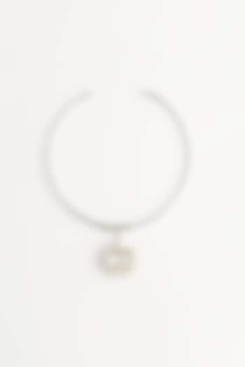 White Finish Silver Pearl Anklet by Suhani Pittie
