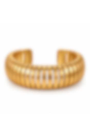 Gold Plated Chunky Cuff Bangle by Suhani Pittie at Pernia's Pop Up Shop