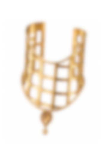 Gold Plated Crystal Cuff Bangle by Suhani Pittie at Pernia's Pop Up Shop