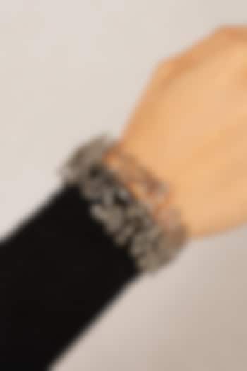 Silver Finish Handcrafted Cuff Bracelet by Suhani Pittie at Pernia's Pop Up Shop