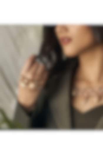 Gold Plated Crystal Handcuff by Suhani Pittie at Pernia's Pop Up Shop