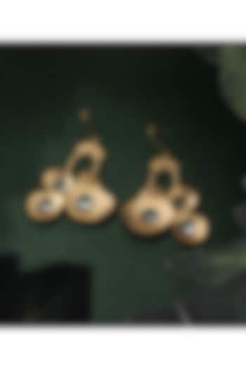 Gold Plated Crystal Dangler Earrings by Suhani Pittie at Pernia's Pop Up Shop