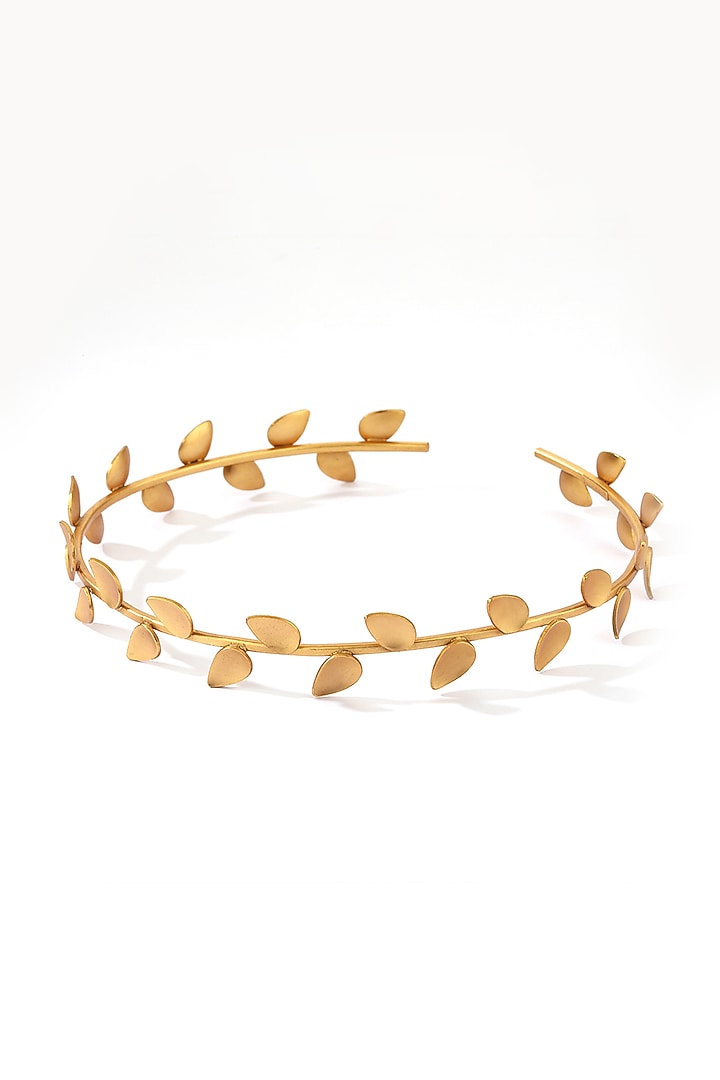 Gold Finish Choker Necklace by Suhani Pittie at Pernia's Pop Up Shop