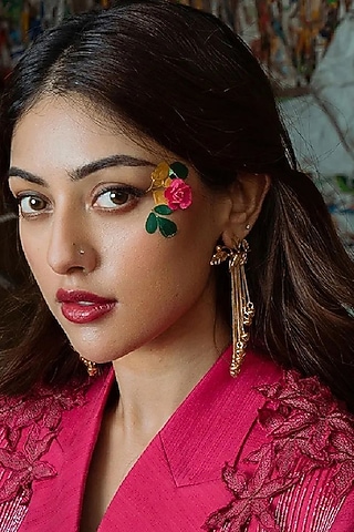 Gold Plated Tassel Chain Earrings by Suhani Pittie