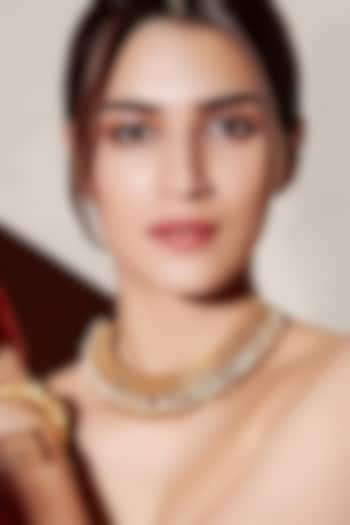 Gold Finish Pearl Choker Necklace by Suhani Pittie at Pernia's Pop Up Shop
