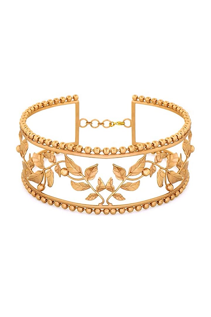 Gold Plated Ball Chain Embellished Choker Necklace by Suhani Pittie at Pernia's Pop Up Shop