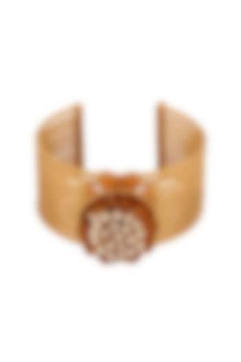 Gold Finish Pearl Primrose Cuff by Suhani Pittie at Pernia's Pop Up Shop