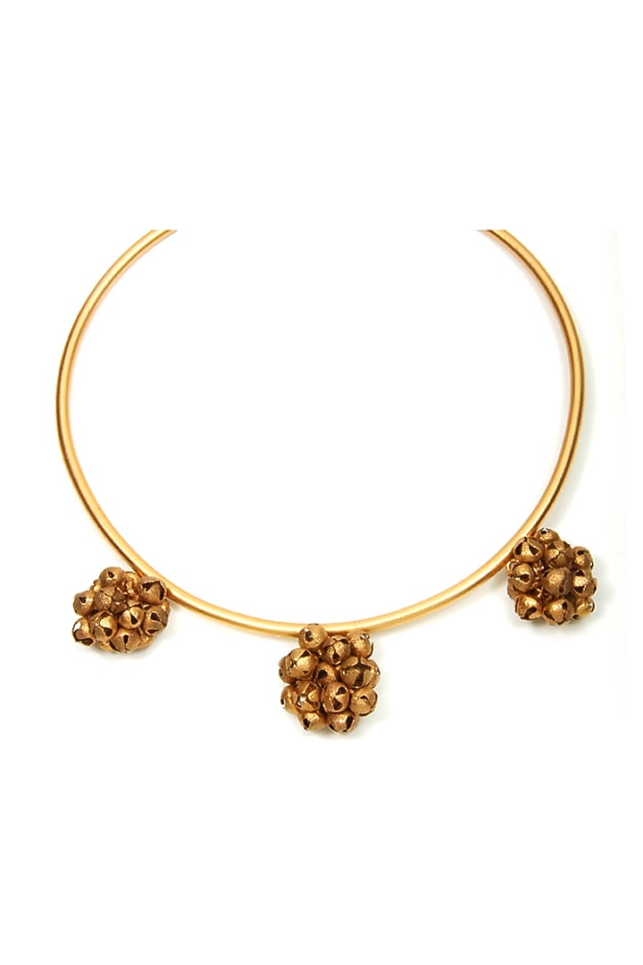 Gold Plated Ghungroo Hanging Necklace by Suhani Pittie at Pernia's Pop Up Shop