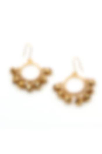 Gold Plated Ghungroo Hanging Round Earrings by Suhani Pittie at Pernia's Pop Up Shop