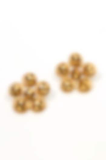 Gold Plated Ghungroo Floral Earrings by Suhani Pittie at Pernia's Pop Up Shop