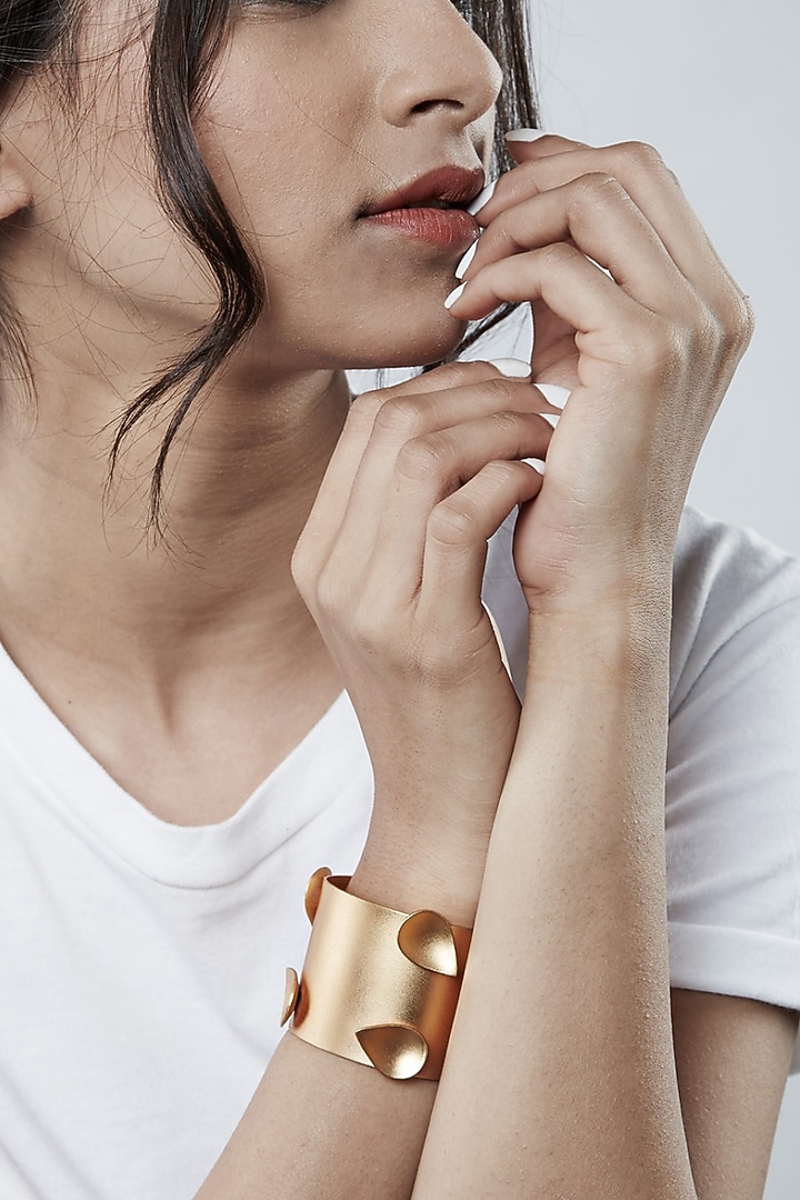 Gold Plated 7 Drop Cuff by Suhani Pittie at Pernia's Pop Up Shop