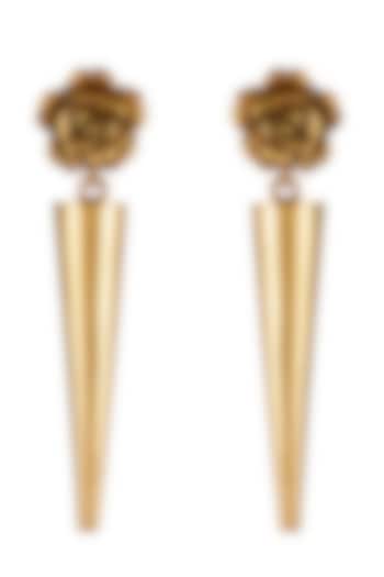 Gold Plated Floral Poke Earrings by Suhani Pittie at Pernia's Pop Up Shop