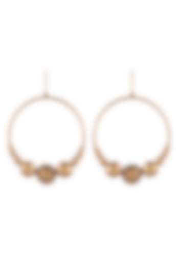 Gold Plated Mahi Chakra Hoop Earrings by Suhani Pittie at Pernia's Pop Up Shop