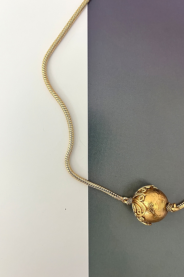 Gold Plated Adjustable Temple Necklace by Suhani Pittie at Pernia's Pop Up Shop
