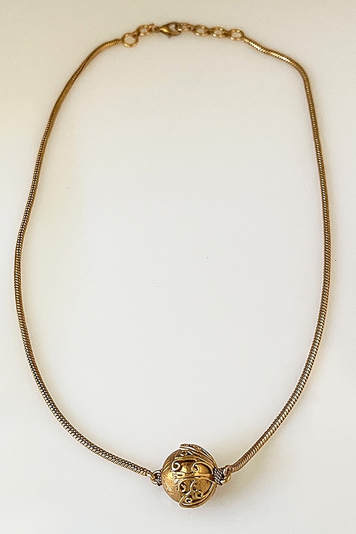 Gold Plated Adjustable Temple Necklace by Suhani Pittie at Pernia's Pop Up Shop