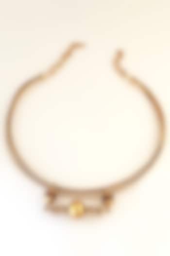 Gold Plated Statement Mihira Choker Necklace by Suhani Pittie at Pernia's Pop Up Shop