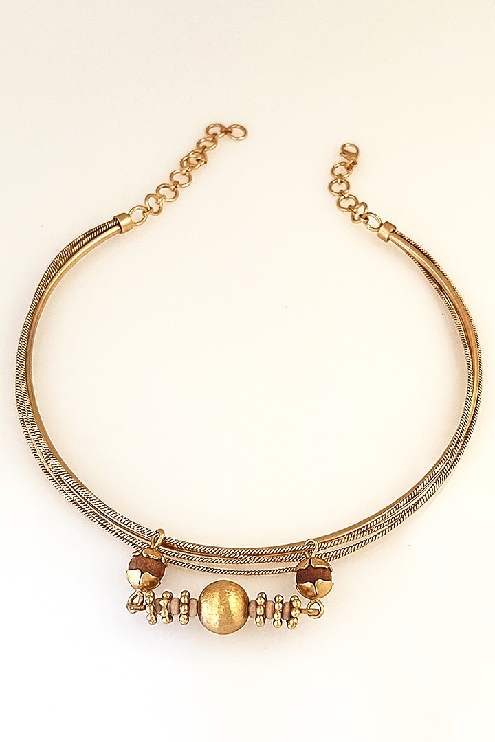 Gold Plated Statement Mihira Choker Necklace by Suhani Pittie at Pernia's Pop Up Shop