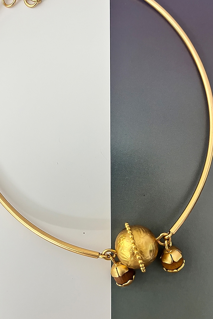 Gold Plated Statement Sarvani Choker Necklace by Suhani Pittie at Pernia's Pop Up Shop