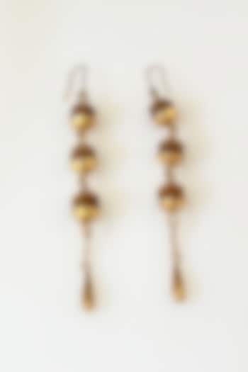 Gold Plated Floral Beaded Drop Earrings by Suhani Pittie at Pernia's Pop Up Shop