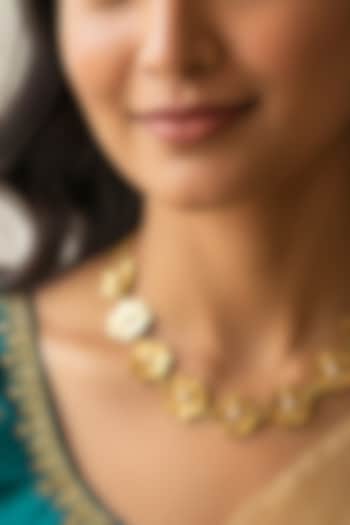 Gold Plated Floral Necklace by Suhani Pittie at Pernia's Pop Up Shop