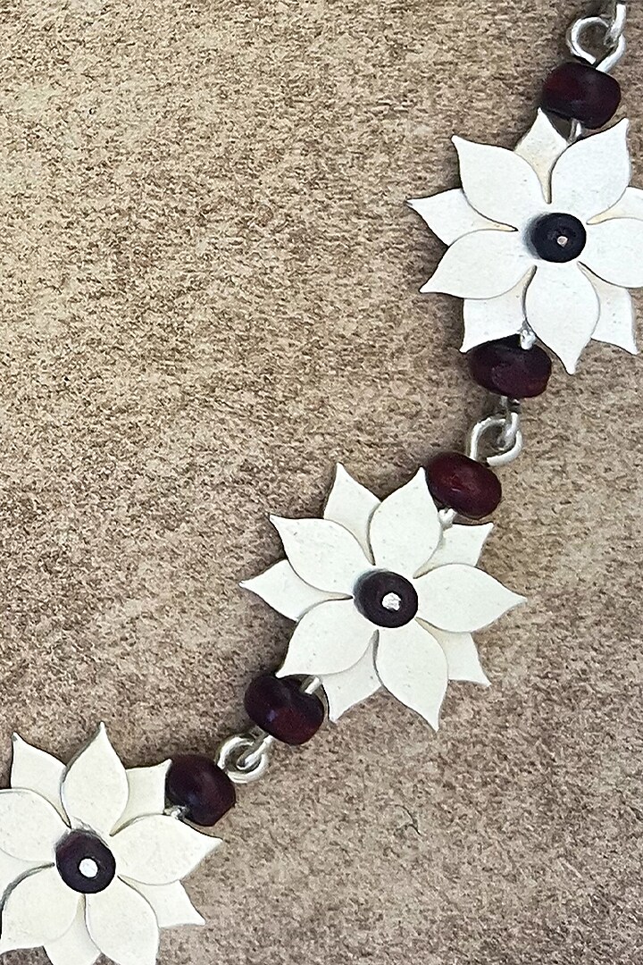 Silver Finish Floral Bracelet by Suhani Pittie at Pernia's Pop Up Shop