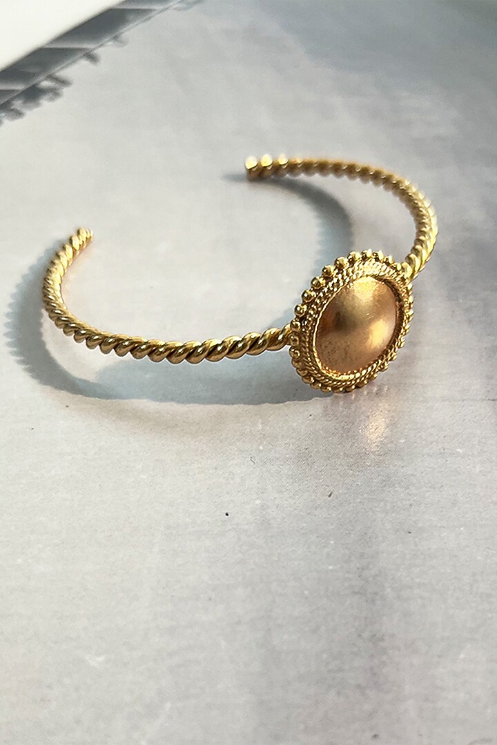 Gold Plated Surya Cuff Bangle by Suhani Pittie at Pernia's Pop Up Shop