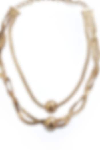 Gold Plated Handcrafted Layered Necklace by Suhani Pittie at Pernia's Pop Up Shop
