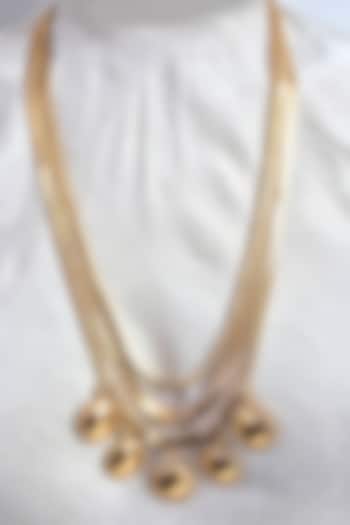 Gold Plated Surya Charm Layered Necklace by Suhani Pittie at Pernia's Pop Up Shop