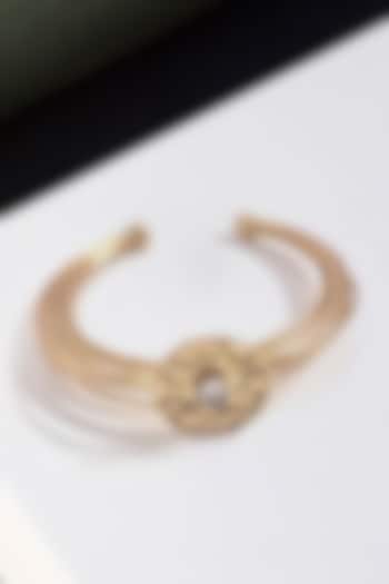 Gold Plated Crystal Handcrafted Cuff Bangle by Suhani Pittie at Pernia's Pop Up Shop